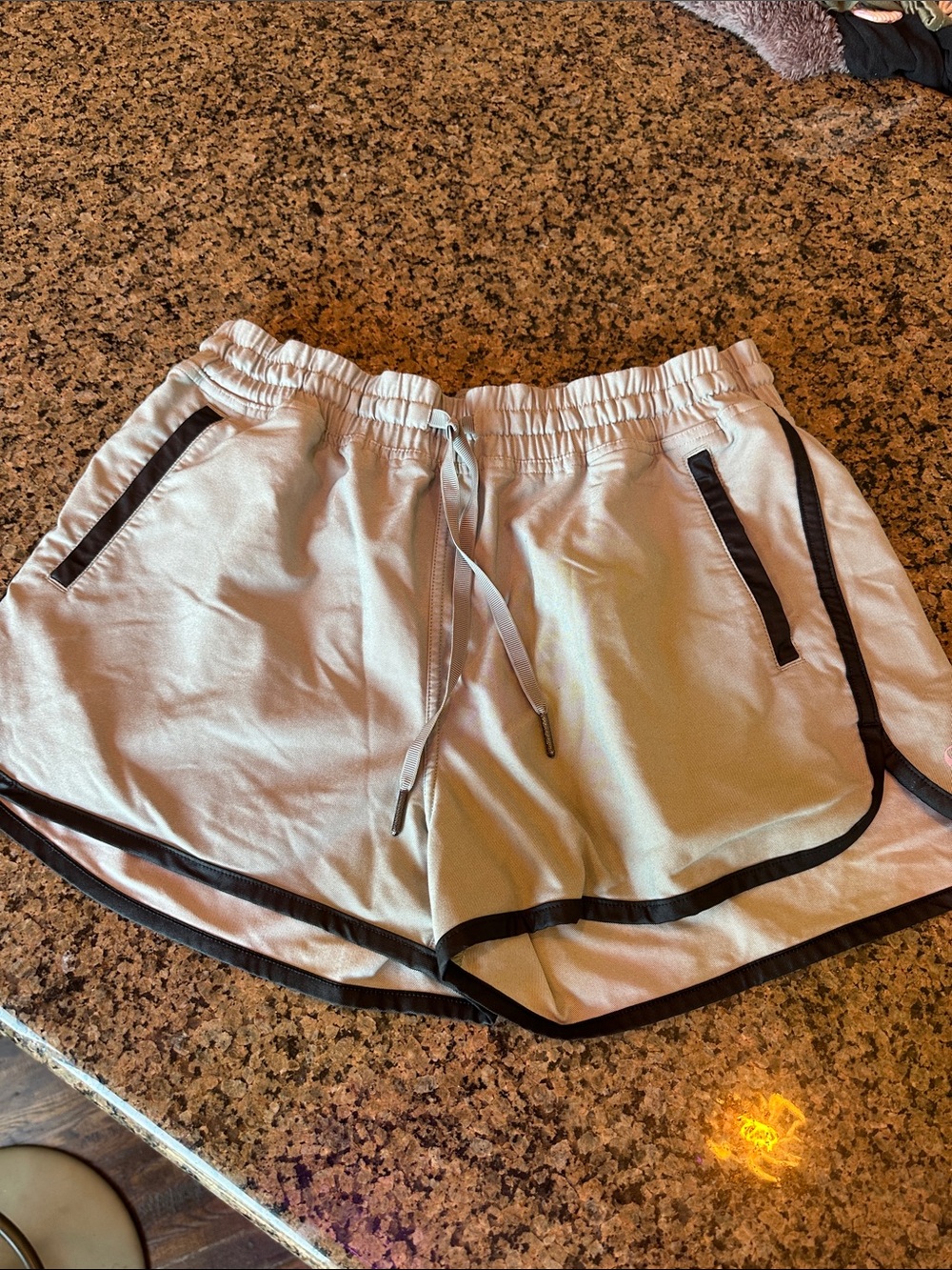 lululemon athletica Light grey Athletic Shorts with Black Trim